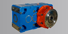 Parallel ROSSI gearboxes with extruder